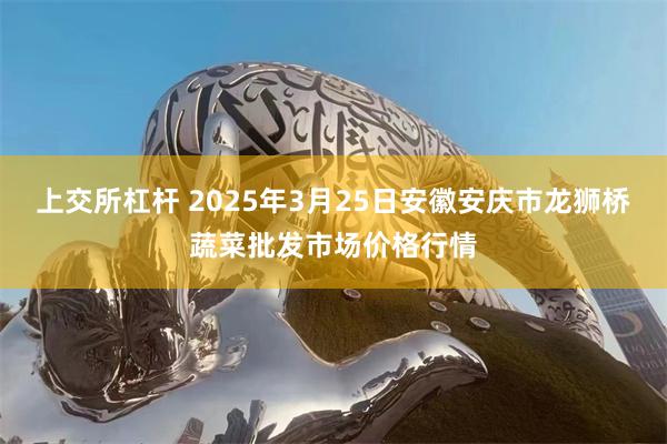 上交所杠杆 2025年3月25日安徽安庆市龙狮桥蔬菜批发市场价格行情