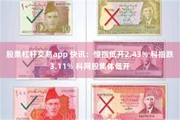 股票杠杆交易app 快讯：恒指低开2.43% 科指跌3.11% 科网股集体低开