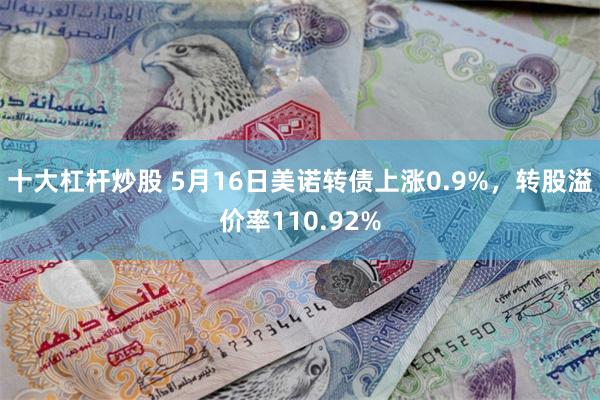 十大杠杆炒股 5月16日美诺转债上涨0.9%，转股溢价率110.92%
