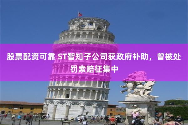 股票配资可靠 ST智知子公司获政府补助，曾被处罚索赔征集中